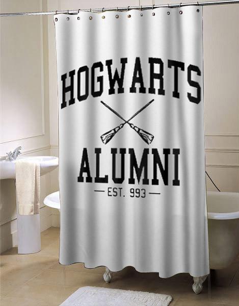 Hogwarts alumni harry potter shower curtain customized design for home decor