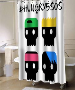 Hungry 5sos shower curtain customized design for home decor