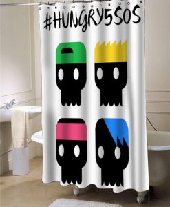 Hungry 5sos shower curtain customized design for home decor