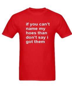 If You Can't Name My Hoes tshirt