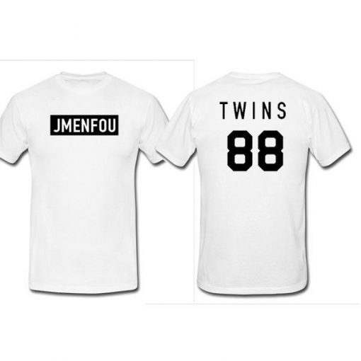 JMENFOU twins 88 T Shirt Two Side