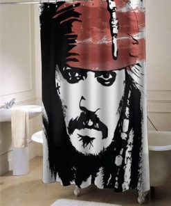 Jack Sparrow Johnny Depp shower curtain customized design for home decor