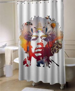 Jimi Hendrix Voodoo Child Purple Haze Pop Art shower curtain customized design for home decor