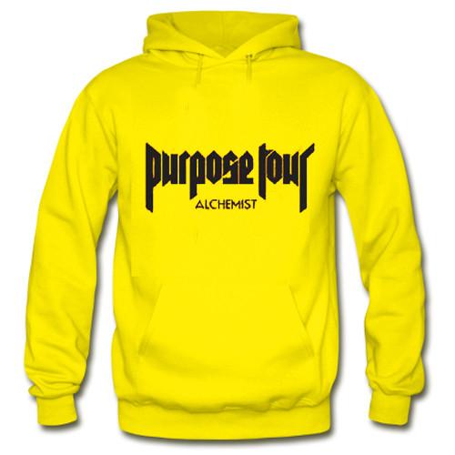 purpose tour yellow sweater