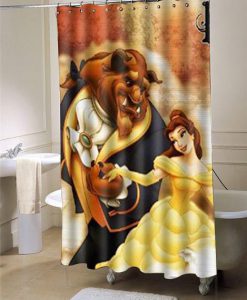 beast  Beauty  Disney shower curtain customized design for home decor