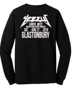 Kanye West Yeezus Glastonbury longsleeve back