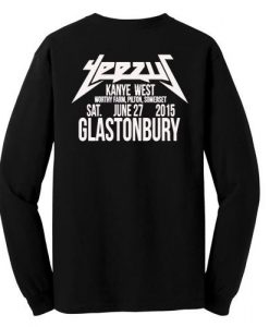 Kanye West Yeezus Glastonbury longsleeve back