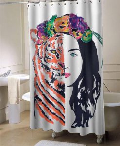 Katy Perry - ROAR Eye Of The Tiger shower curtain customized design for home decor