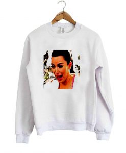 Kim m crying face sweatshirt