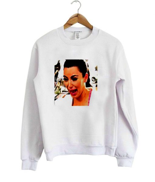 Kim m crying face sweatshirt