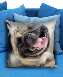 Laughing Smile Pug Dog Boxer Pillow case