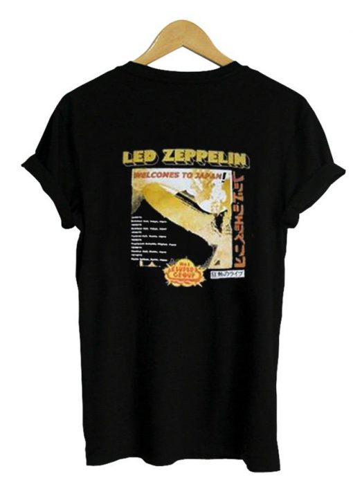 Led Zeppelin Welcome to Japan T Shirt Back