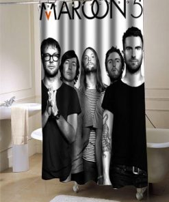 Maroon 5 shower curtain customized design for home decor