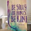 Mermaid Shower Curtain Be Silly Be Honest Be Kind Shower Curtain