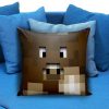 Minecraft Creeper Brown Pillow Case