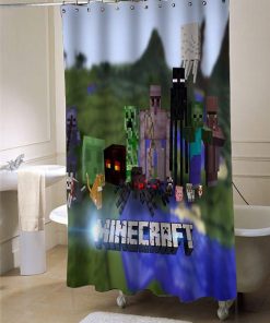 Minecraft Mine Craft Game2 shower curtain customized design for home decor