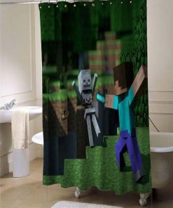 Minecraft custom shower curtain customized design for home decor