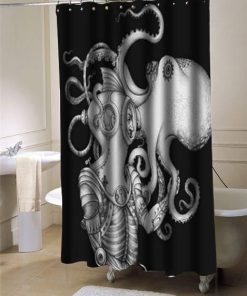 Octopus Art shower curtain customized design for home decor