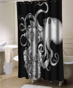 Octopus Art shower curtain customized design for home decor