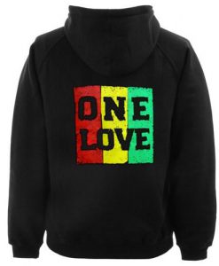 One Love Rasta Hoodie Back