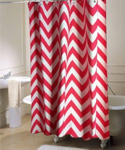 PINK CANDY ZIGZAG  shower curtain customized design for home decor