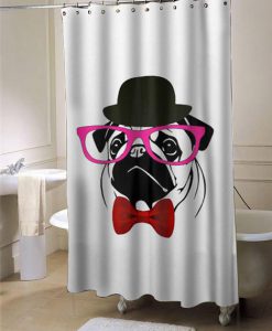 PUG crazy shower curtain customized design for home decor