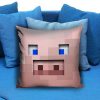 Pig Creeper Pink Minecraft Game Pillow case