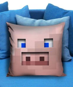 Pig Creeper Pink Minecraft Game Pillow case