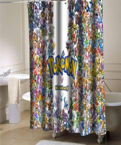 Pokemon all shower curtain customized design for home decor