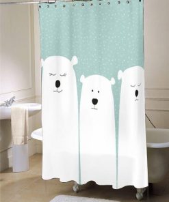 Polar Bear  shower curtain customized design for home decor