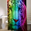 Rainbow Tiger shower curtain customized design for home decor