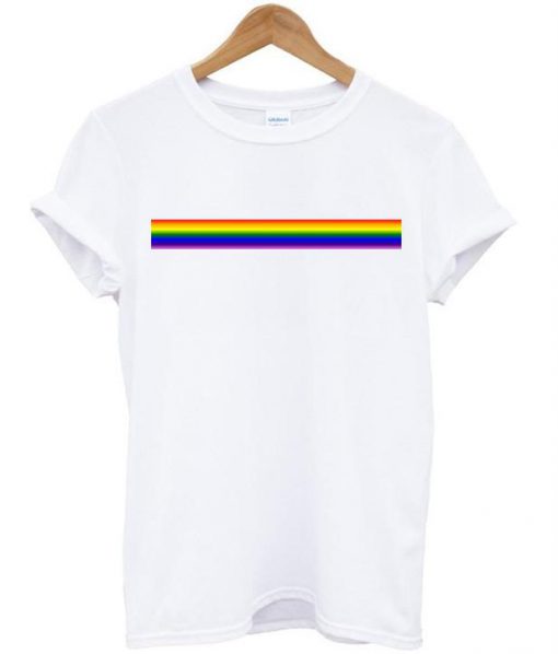 Rainbow line tshirt