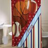 Red Sports shower curtain customized design for home decor