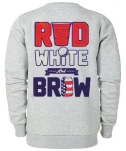 Red White Brown Back Sweatshirt