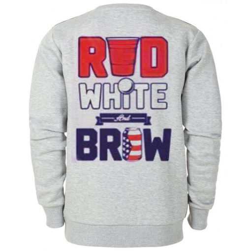 Red White Brown Back Sweatshirt