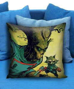 Rocket Raccoon and Groot guardian of the galaxy Pillow case