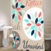 Relax Soak shower curtain customized design for home decor