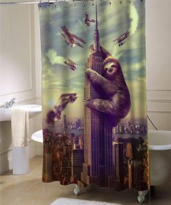 Slothzilla shower curtain customized design for home decor