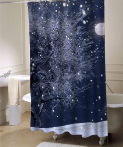 Sparkle snow shower curtain customized design for home decor