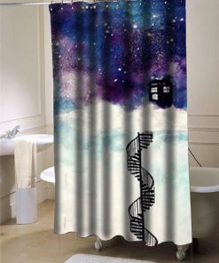 Tardis Doctor Who shower curtain customized design for home decor