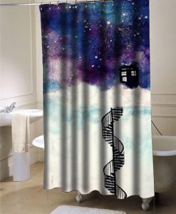 Tardis Doctor Who shower curtain customized design for home decor