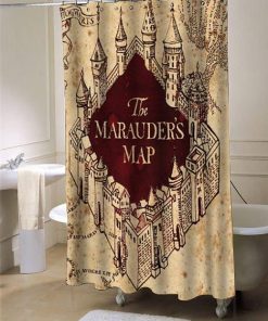 The Marauders Map shower curtain customized design for home decor