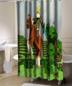 The legend of Zelda Creeper minecraft shower curtain customized design for home decor