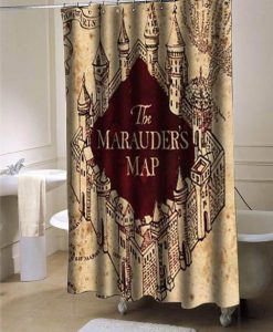 The marauders map  shower curtain customized design for home decor