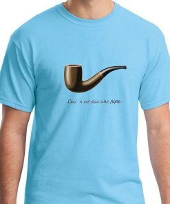 This is not a pipe deep sky blue T shirt