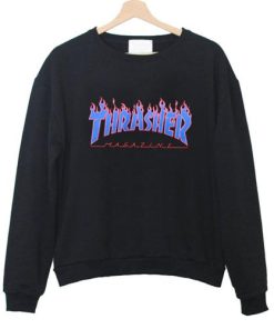 Thrasher Blue Flames Sweatshirt