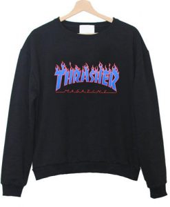 Thrasher Blue Flames Sweatshirt