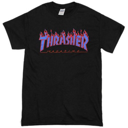 Thrasher Magazine Blue Flames Tshirt