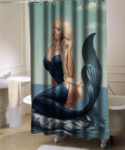 Trampy mermaid shower curtain customized design for home decor