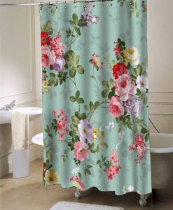 Vintage flower shower curtain customized design for home decor